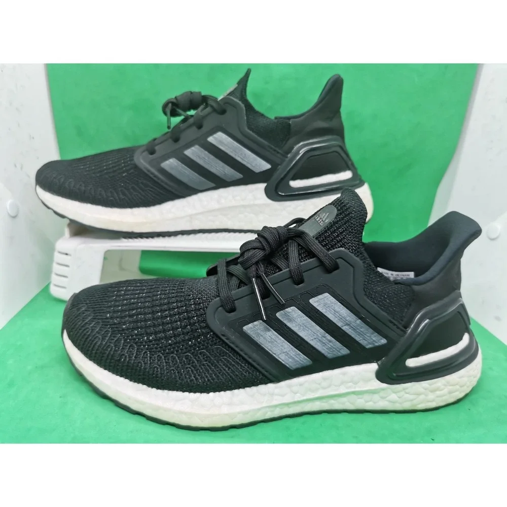 Adidas Ultraboost 20 Womens 8.5 Boost Running Shoes Sneakers White Black FY3457